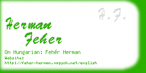 herman feher business card